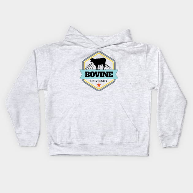 Bovine University Kids Hoodie by door444